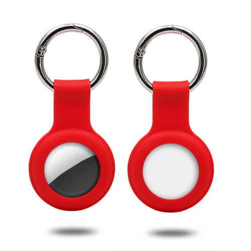 Schlüsselanhänger aus Leder für Apple AirTag Rot www.handyhuellen4you.de