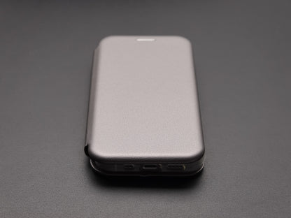 Apple iPhone 13 Mini Handyhülle Klapphülle Grau 1605424 www.handyhuellen4you.de