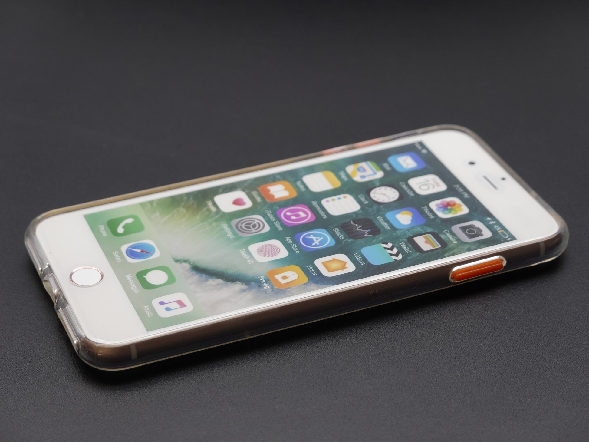 Apple iPhone 8+ 7+ Handyhülle Destiny Transparent Orange 1786495 www.handyhuellen4you.de