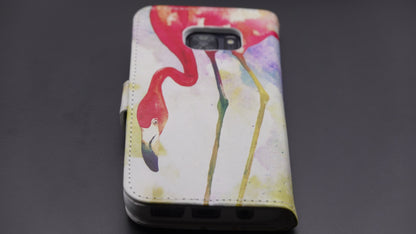 Samsung Galaxy S7 Handyhülle Klapphülle Flamingo 262023