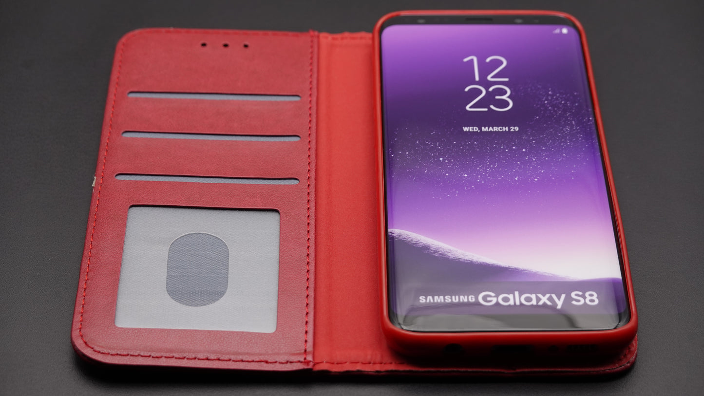 Samsung Galaxy S8 Handyhülle Klapphülle Rot 261002