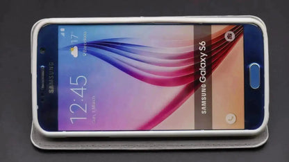 Samsung Galaxy S6 Handyhülle Klapphülle Weiß www.handyhuellen4you.de